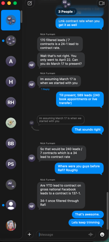 Operator testimonial — 137:1 to 34:1 lead-to-contract